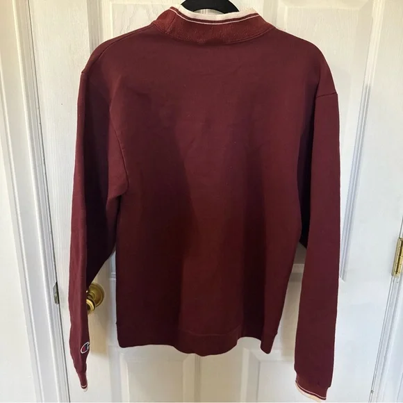 Champion Vintage Berry Special Maroon Cotton Sweater Sweatshirt Medium - Picture 4 of 6